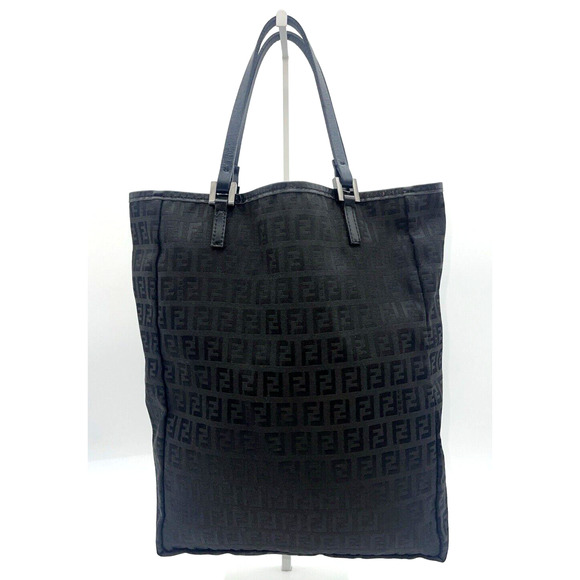 Fendi Hand Bag Black Nylon with Leather Straps - Picture 16 of 16